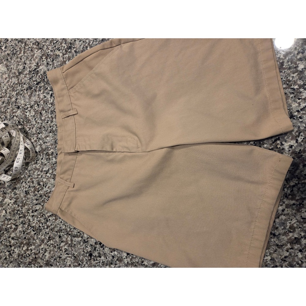 Authentic Galaxy School Uniform Khaki Shorts Tan‎ Twill Size 16H Flat Front